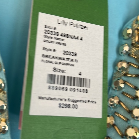 NWT Lilly Pulitzer COLBY Breakwater Blue Long Sleeve Dress - Picture 6 of 6